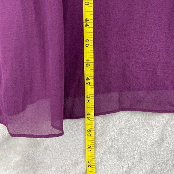 Eileen Fisher Raisinette Silk Velvet & Chiffon Tunic Duster NO SLIP - Picture 8 of 9